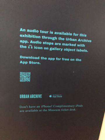 signage for Urban Archive at MCNY